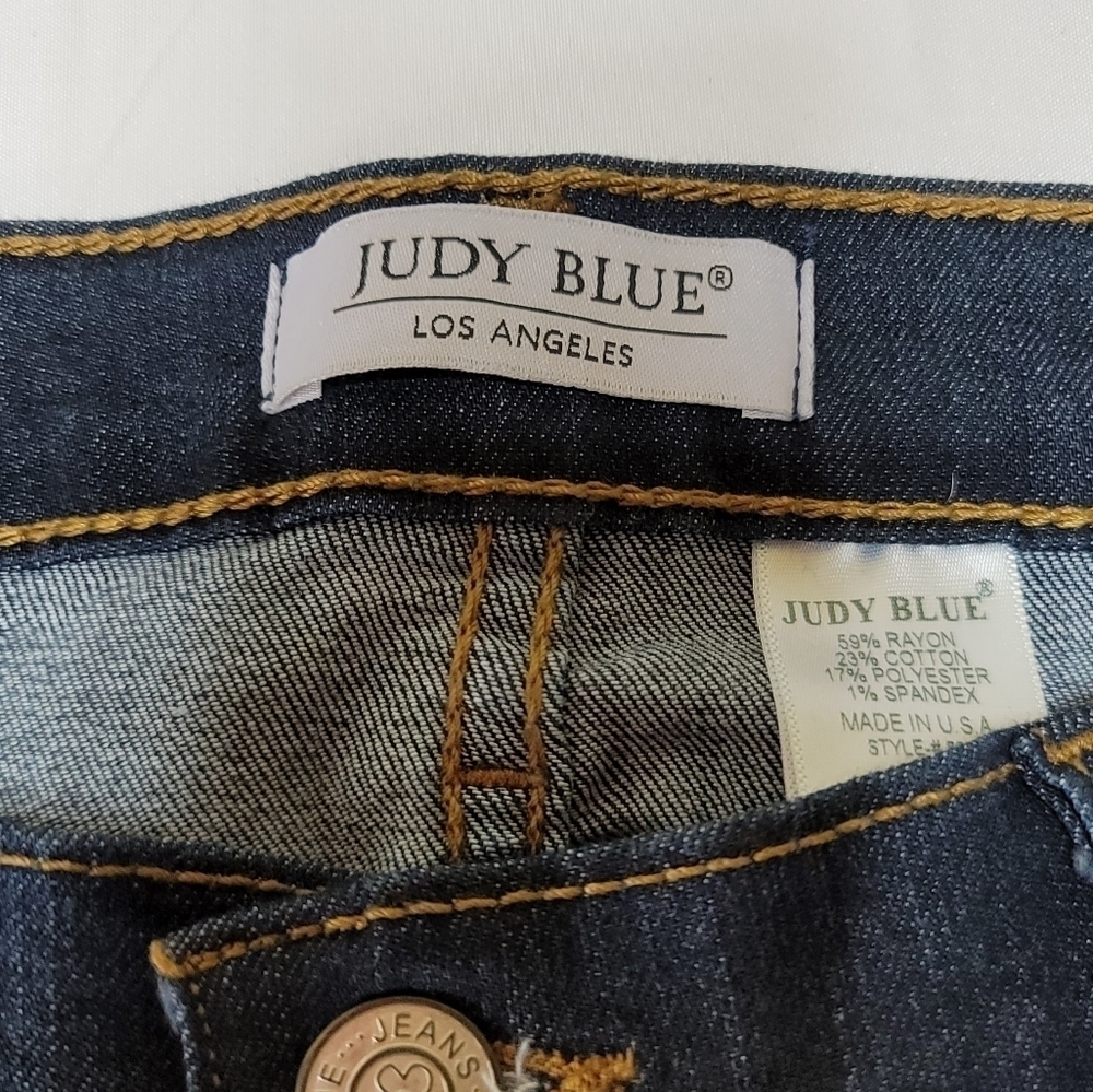 Judy Blue EUC Distressed Mid-rise Stretch Jeans Women's Size 15/32 - Picture 5 of 11